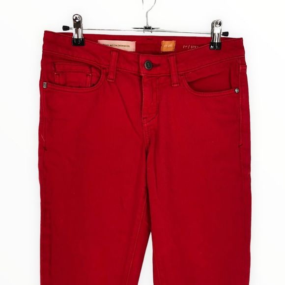 Pilcro and the Letterpress Bold Red Skinny Jeans - Picture 3 of 11